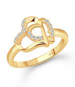 Loveble Heart (CZ) Gold Plated Ring