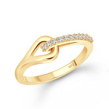 Floral (CZ) Gold Plated  Ring 1