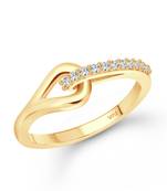 Floral (CZ) Gold Plated  Ring