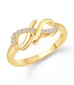 Stylish (CZ) Gold Plated  Ring