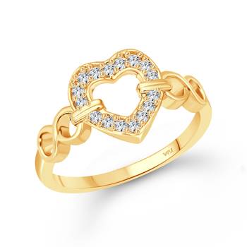 Silver Plated Classic Proposal Heart  Ring for Women Girls Valentine Gift 1