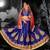 BLUE net unstitched lehenga-choli