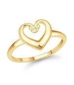 Cute  Heart  Gold Plated Ring for Women
