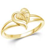 Cute Leafy  Heart  Gold Plated Ring for Women