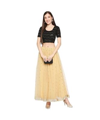Black cotton poly stitched round neck blouse 6