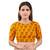 Mustard Cotton stitched sweet heart neck blouse