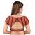 Red Cotton stitched sweet heart neck blouse