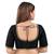 Black art silk stitched round neck blouse