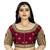 maroon art silk embroidery readymade blouse