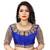 Blue art silk embroidery readymade blouse
