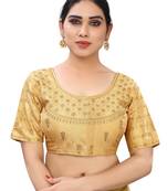gold art silk embroidery readymade blouse