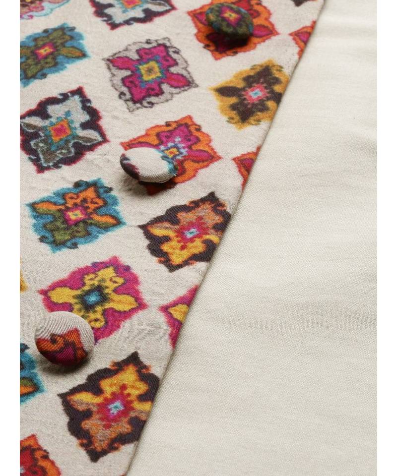 Printed Chanderi Jacket