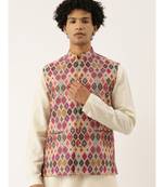 Printed Chanderi Jacket