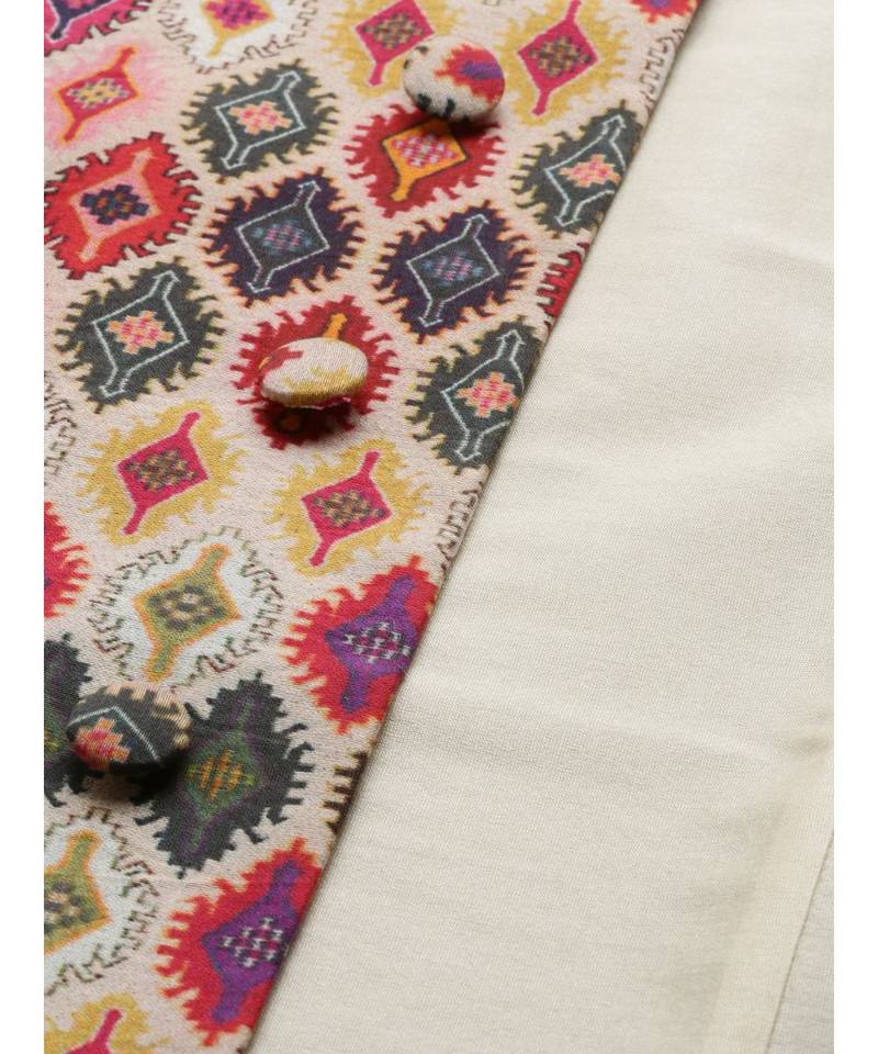 Printed Chanderi Jacket