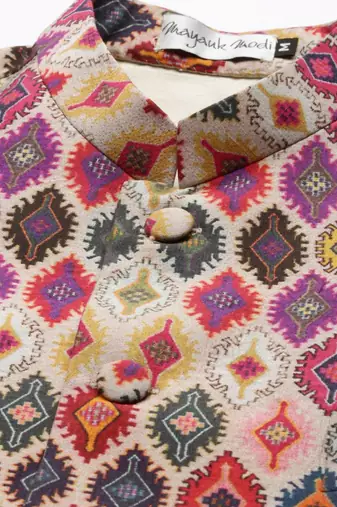 Printed Chanderi Jacket