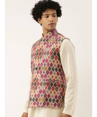 Printed Chanderi Jacket 4
