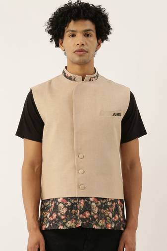 Printed Chanderi Jacket