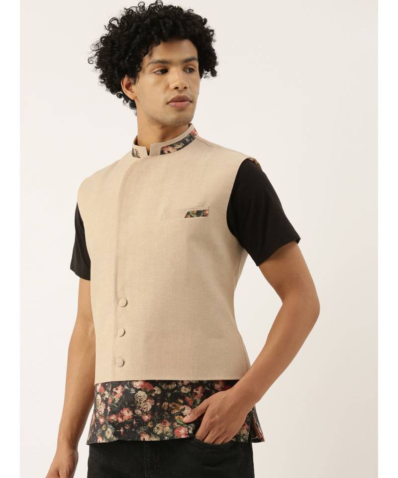 Printed Chanderi Jacket