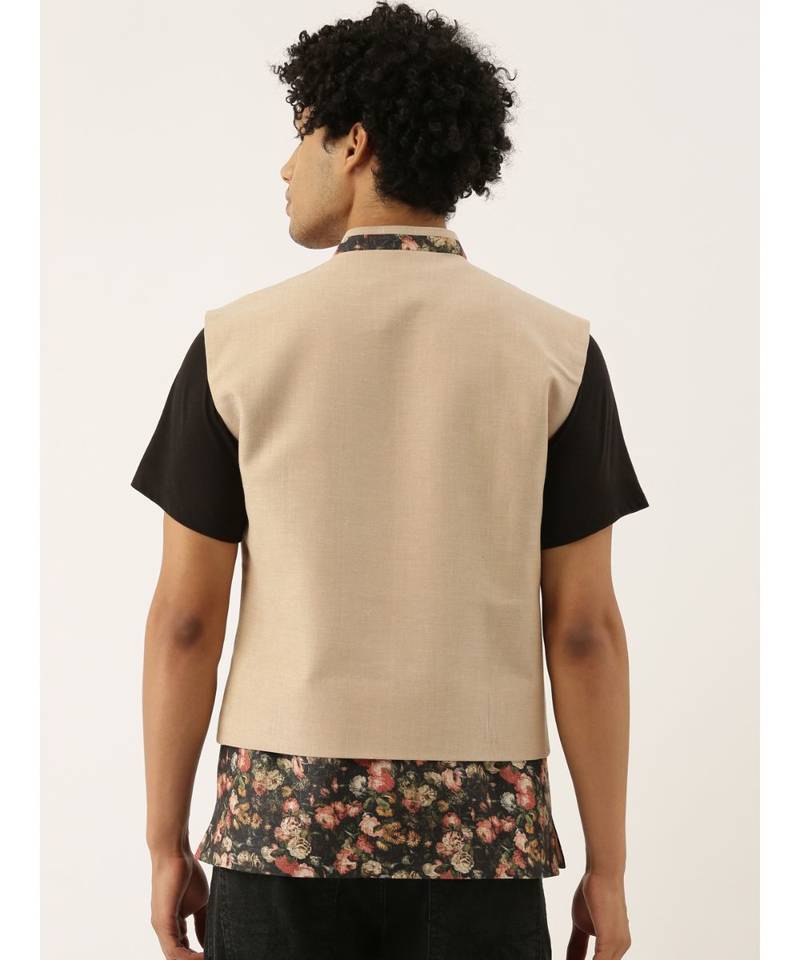 Printed Chanderi Jacket
