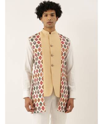 Printed Chanderi Jacket 1