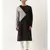 Black Grey Checkered Linen Kurta set