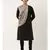 Black Grey Drape Kurta Set