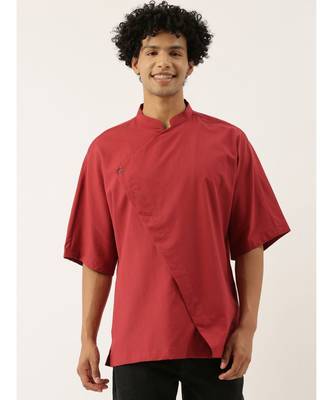Red Stylish Malai Cotton Short Kurta 1