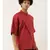 Red Stylish Malai Cotton Short Kurta
