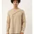 Beige Blue Malai Cotton Short Kurta