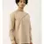 Beige Blue Malai Cotton Short Kurta