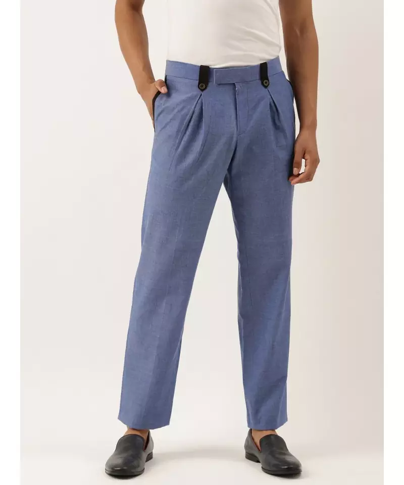 Stylish Blue Malai Cotton Trousers