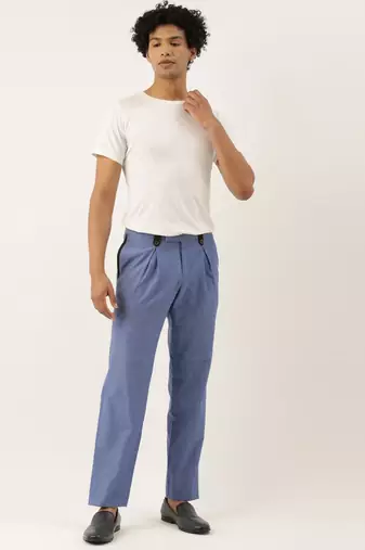 Stylish Blue Malai Cotton Trousers