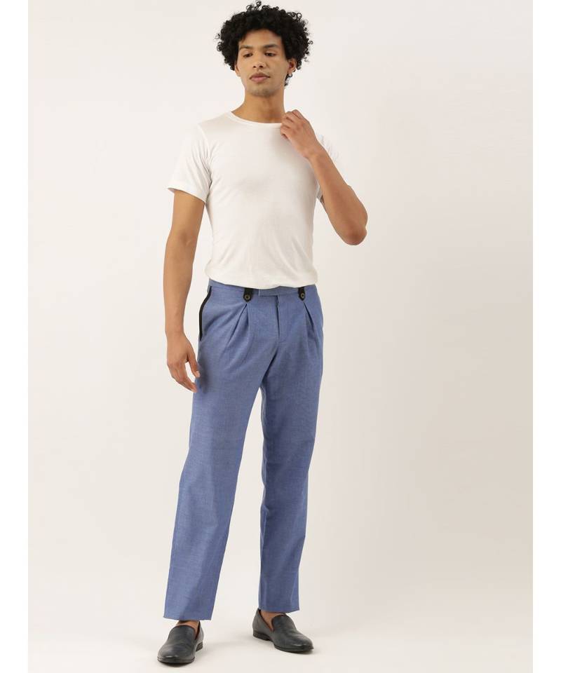 Stylish Blue Malai Cotton Trousers