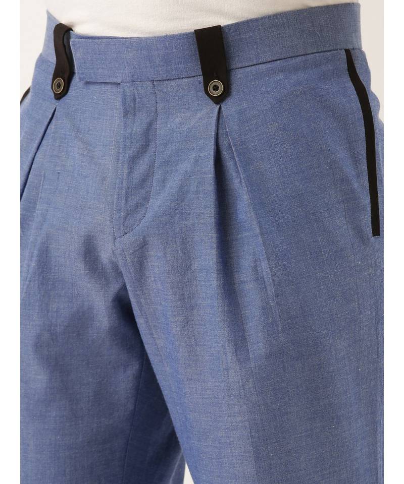 Stylish Blue Malai Cotton Trousers