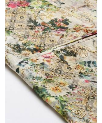 Printed Chanderi Open Jacket 5