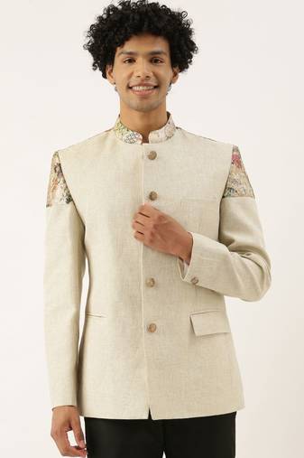 Chanderi Linen Shimmer Jacket