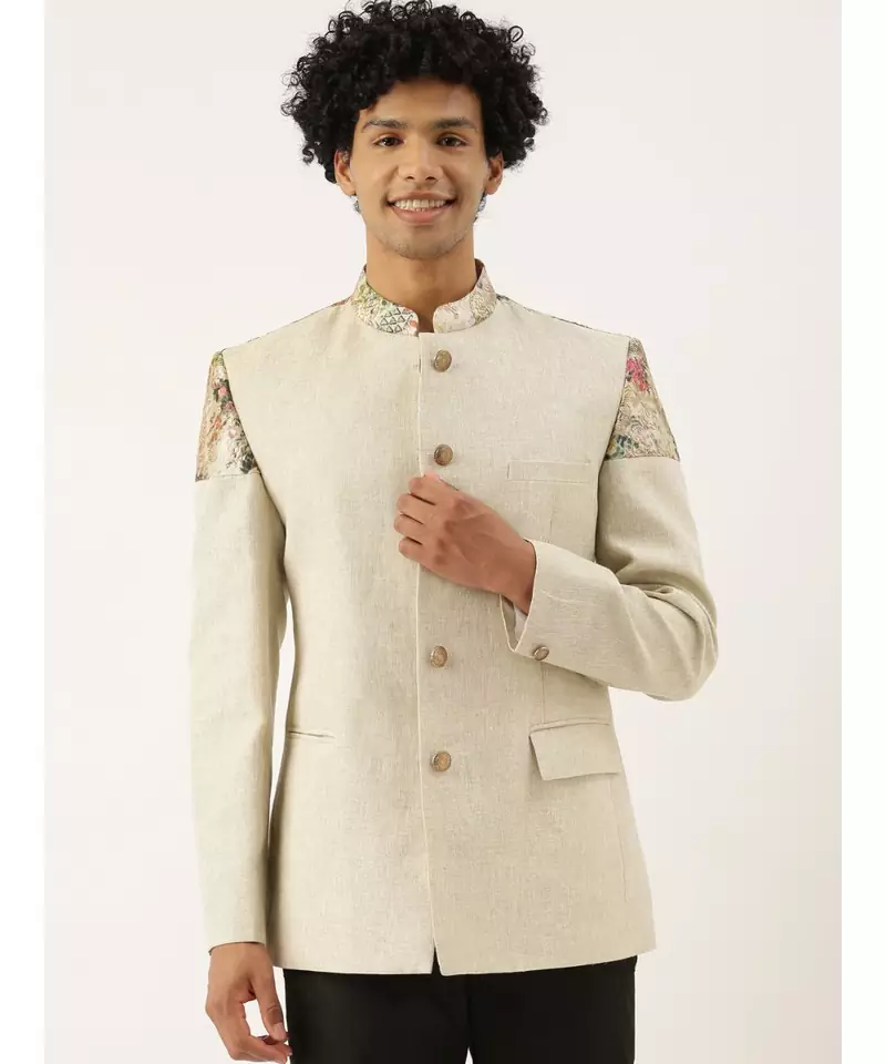 Chanderi Linen Shimmer Jacket