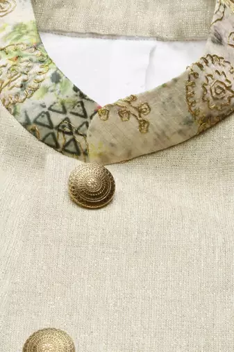 Chanderi Linen Shimmer Jacket