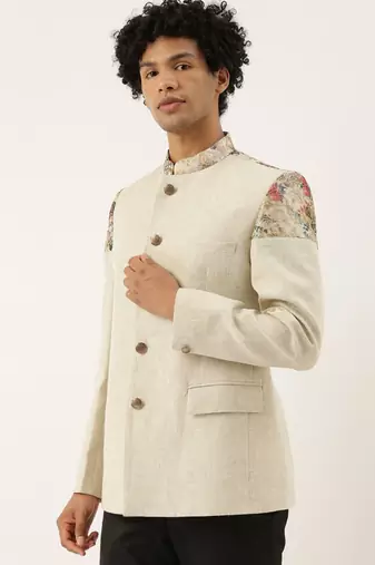 Chanderi Linen Shimmer Jacket