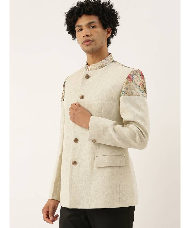 Chanderi Linen Shimmer Jacket