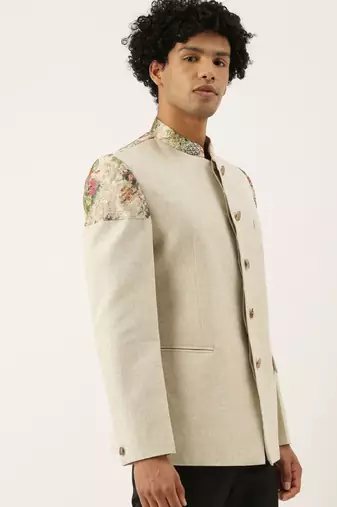 Chanderi Linen Shimmer Jacket