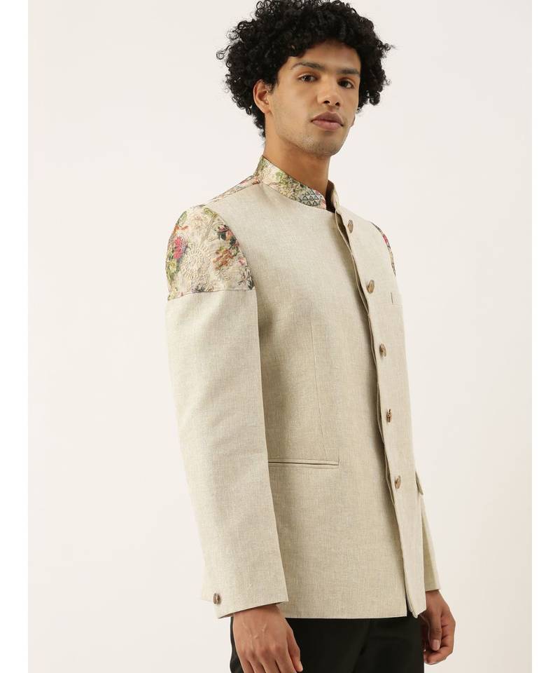 Chanderi Linen Shimmer Jacket