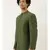 Green Cotton Silk Zipper Jacket