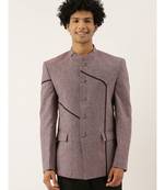 Red Linen Classic Bandhgala