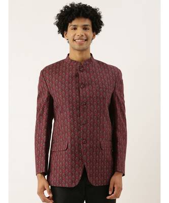 Classic Maroon Printed Jacket 1