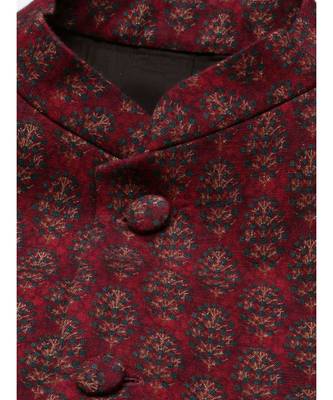 Classic Maroon Printed Jacket 3