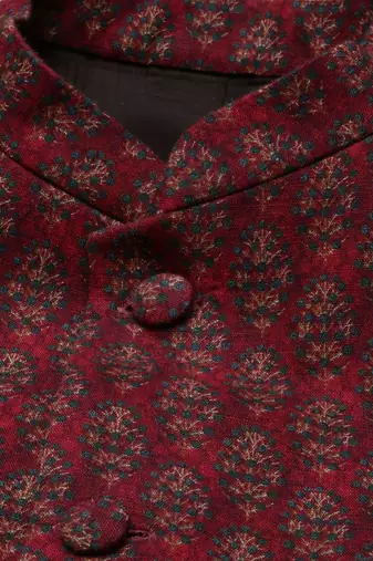 Classic Maroon Printed Jacket