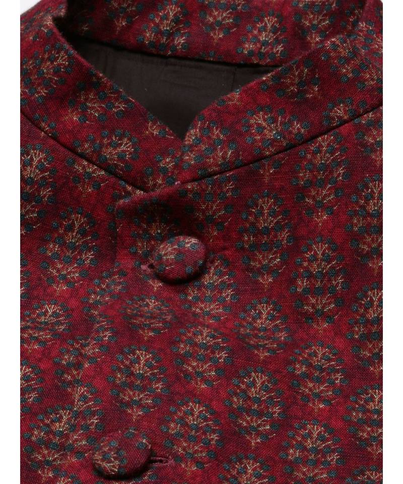 Classic Maroon Printed Jacket