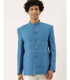 Blue Classic Cotton Bandhgala