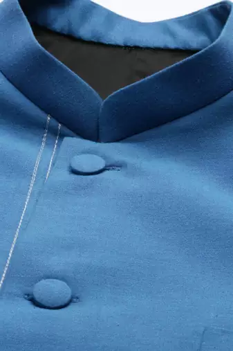Blue Classic Cotton Bandhgala